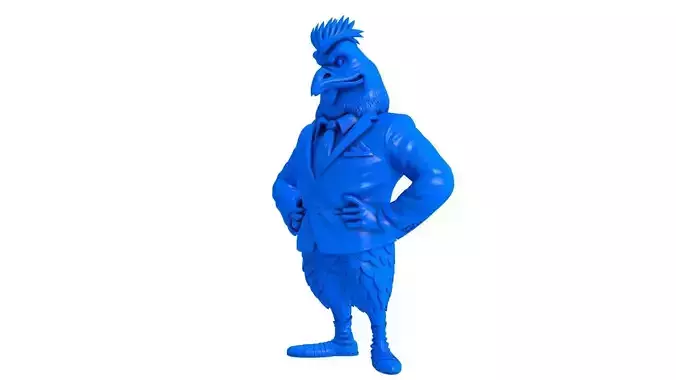cockerel in suit - cockerel - cockerel stl - chicken - animal