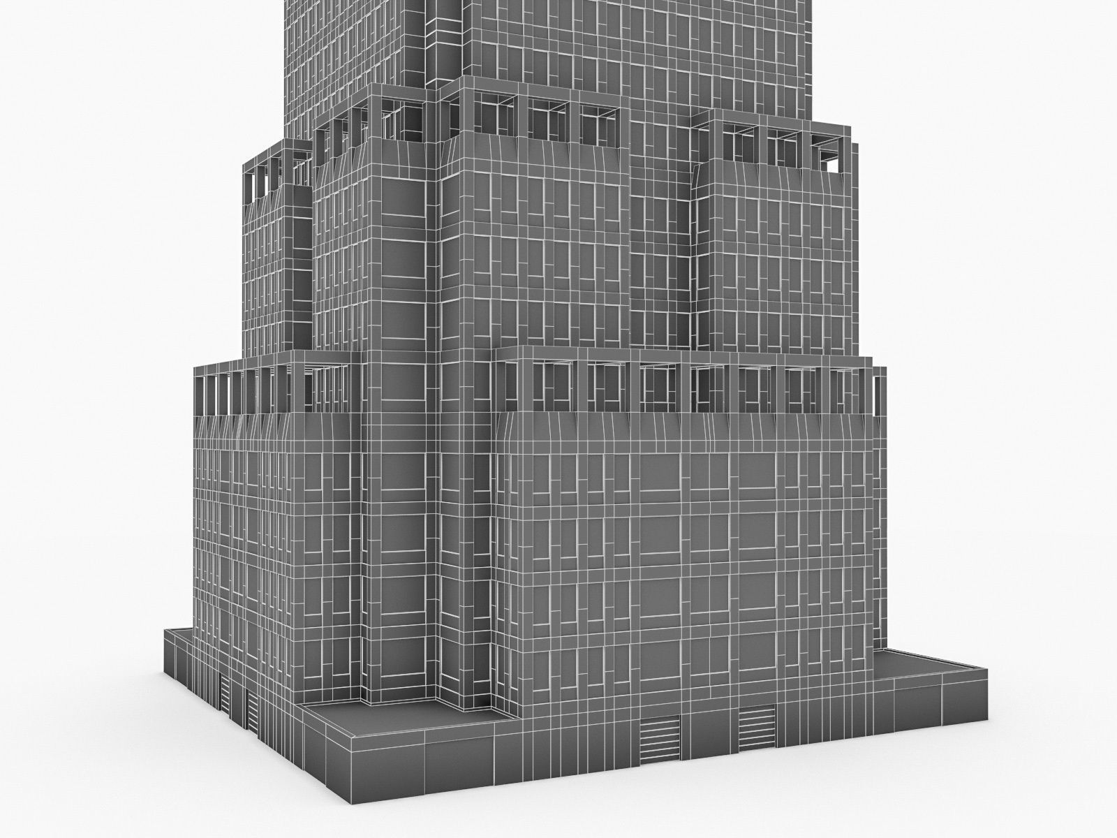 High-rise Buildings Collection 02 Low-poly 3D model_14