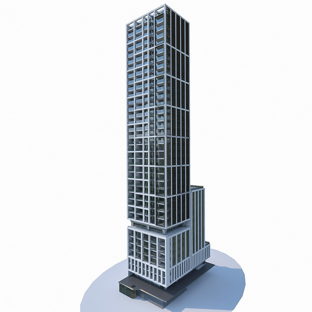 High-rise Buildings Collection 02 Low-poly 3D model_21