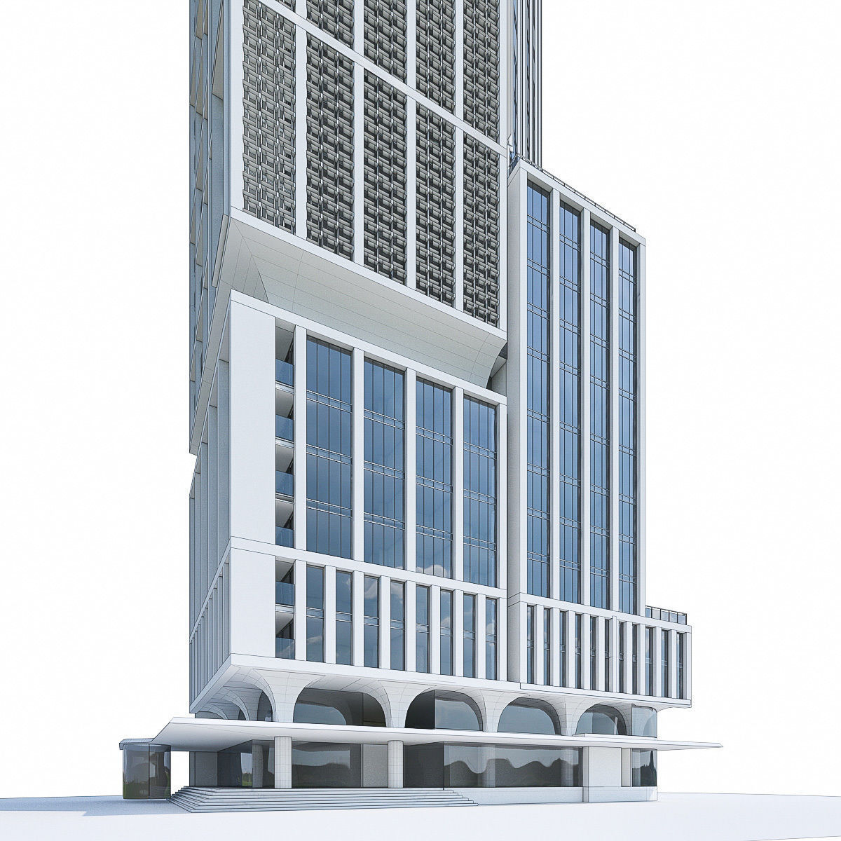 High-rise Buildings Collection 02 Low-poly 3D model_31