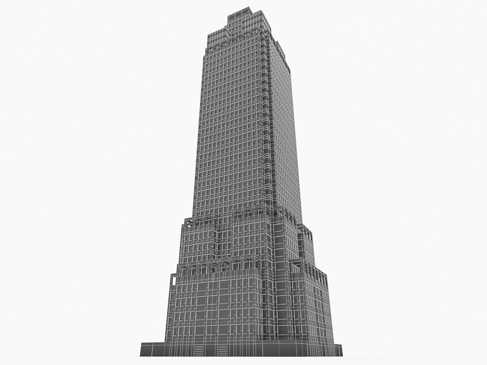 High-rise Buildings Collection 02 Low-poly 3D model_10