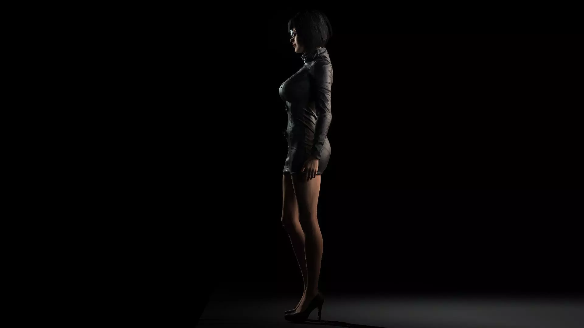 Mysterious Girl Aria Low-poly 3D model_16