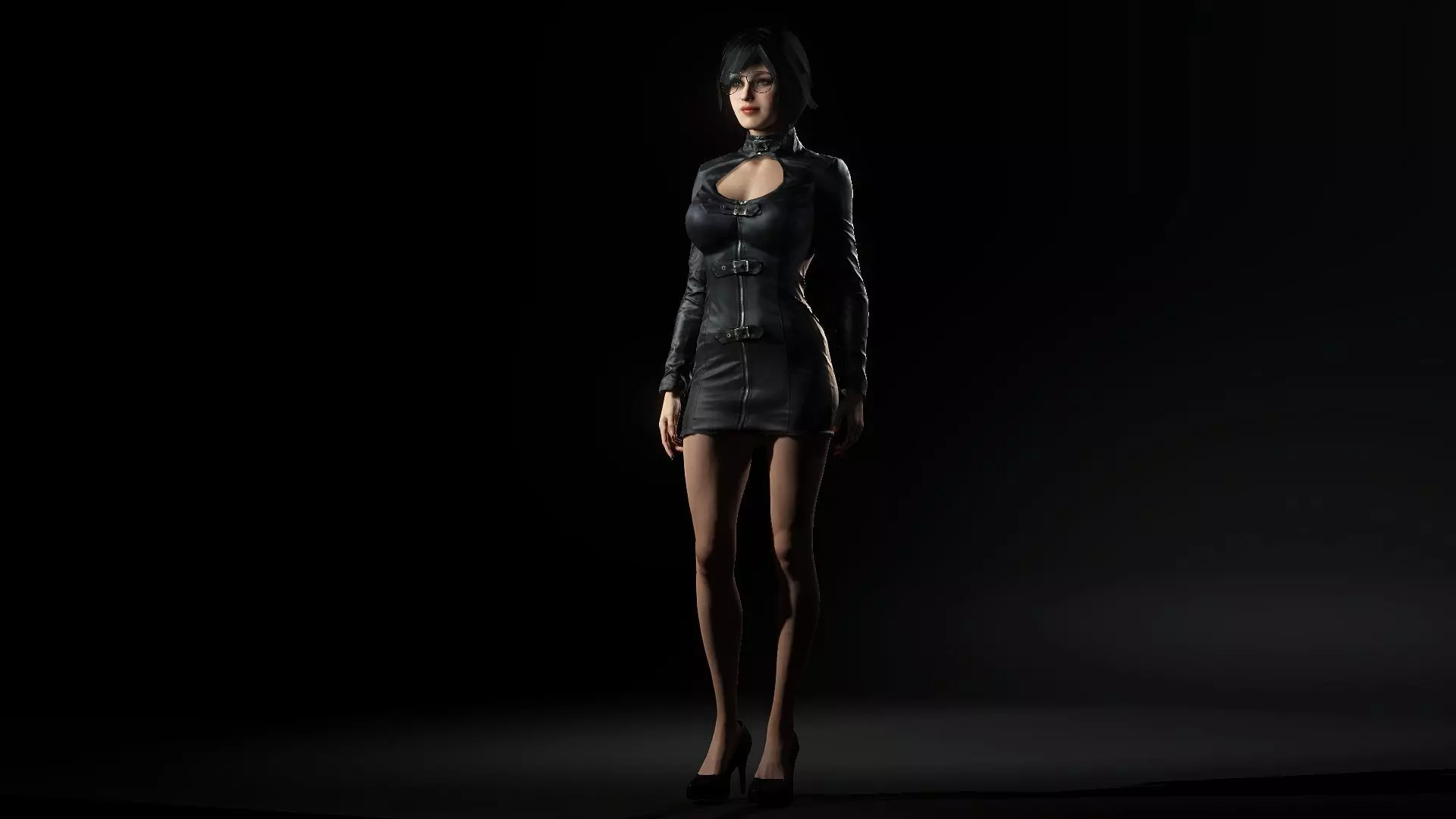 Mysterious Girl Aria Low-poly 3D model_17