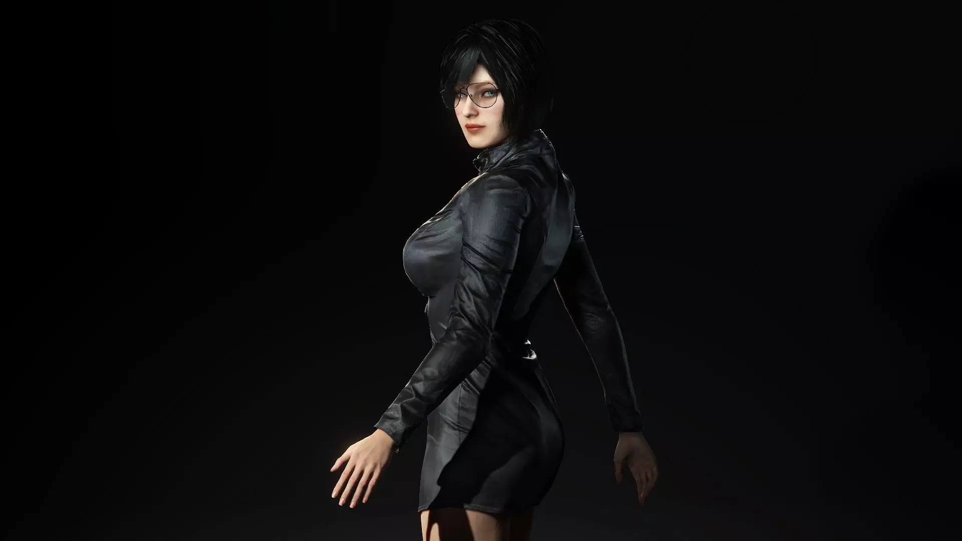 Mysterious Girl Aria Low-poly 3D model_7