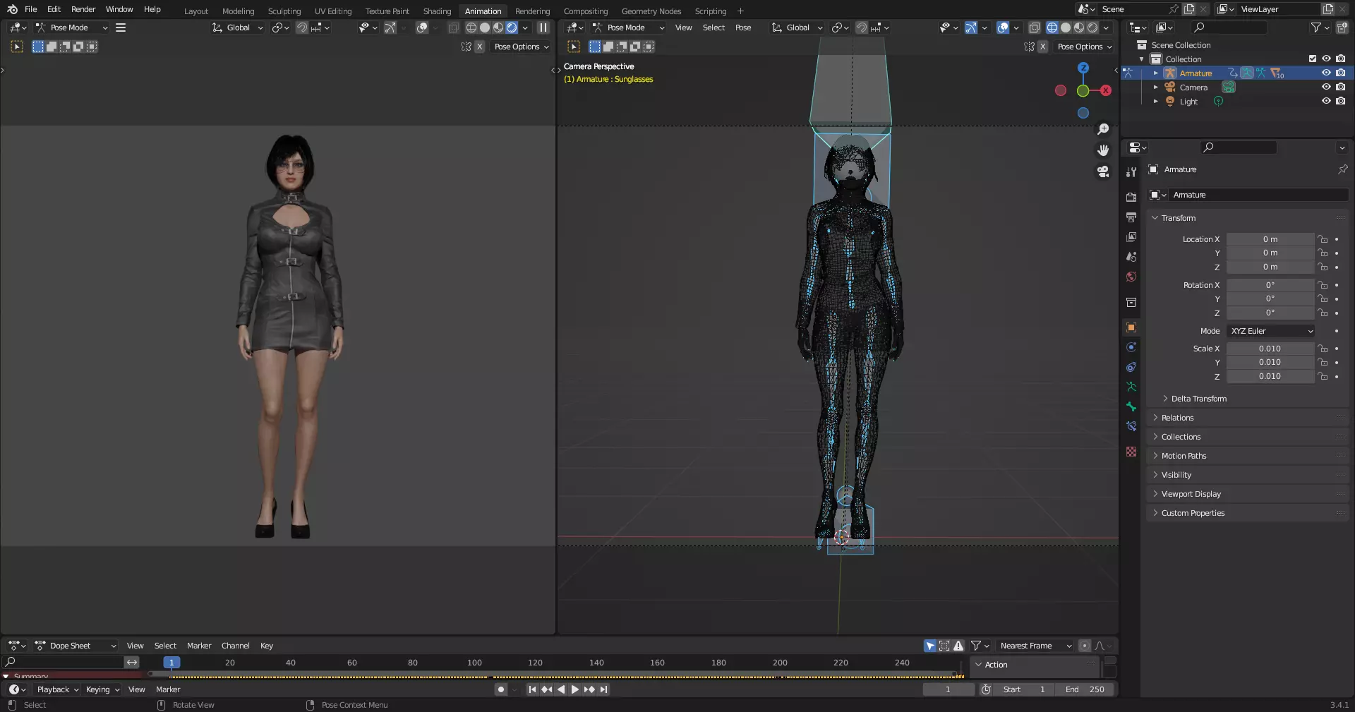 Mysterious Girl Aria Low-poly 3D model_21