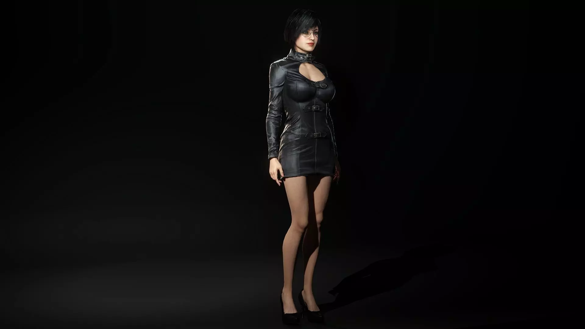 Mysterious Girl Aria Low-poly 3D model_11