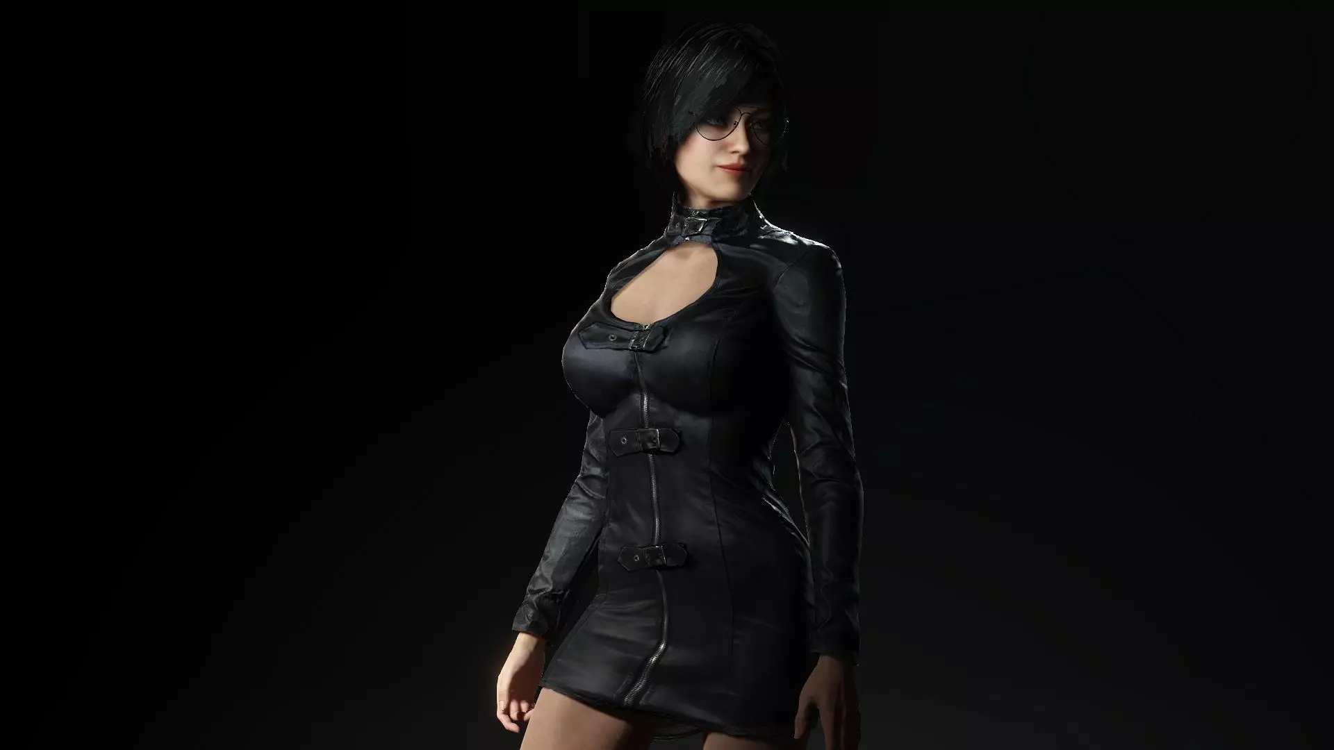 Mysterious Girl Aria Low-poly 3D model_0