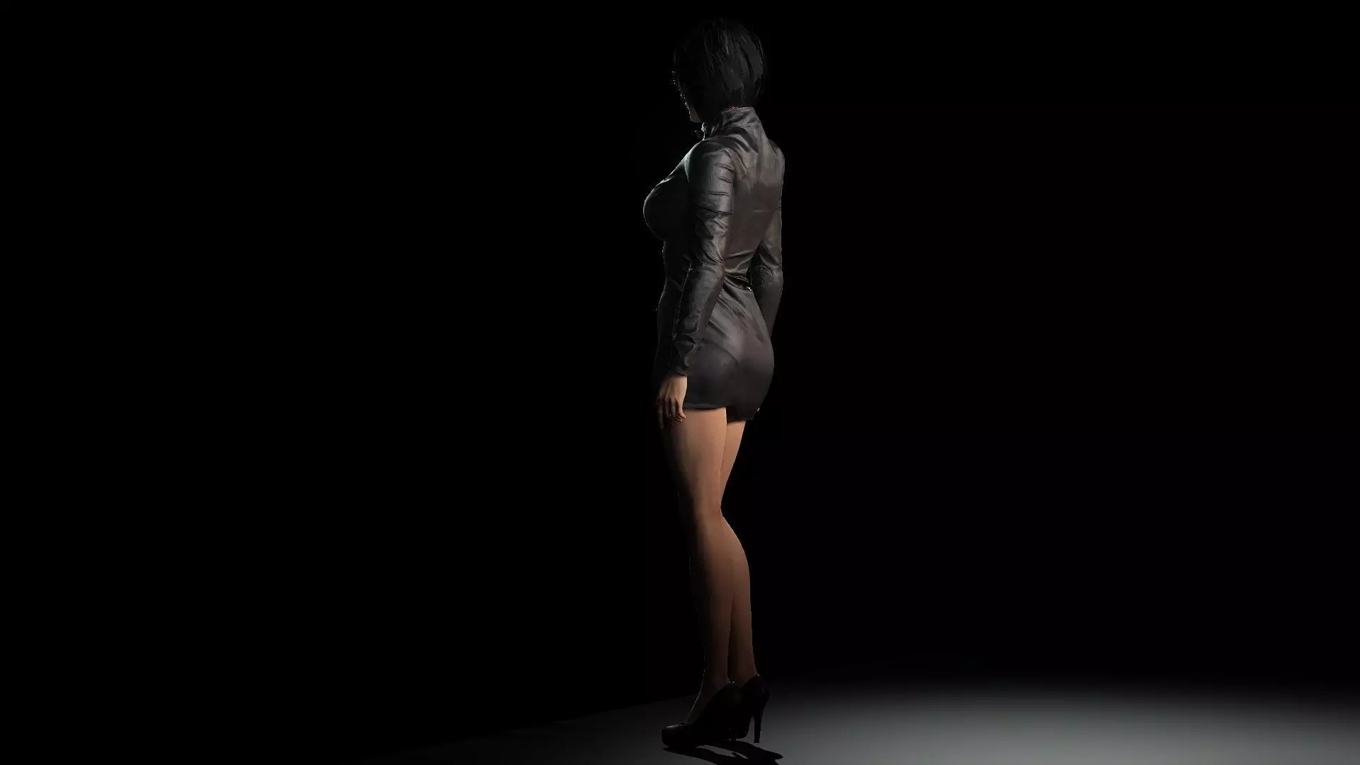 Mysterious Girl Aria Low-poly 3D model_15