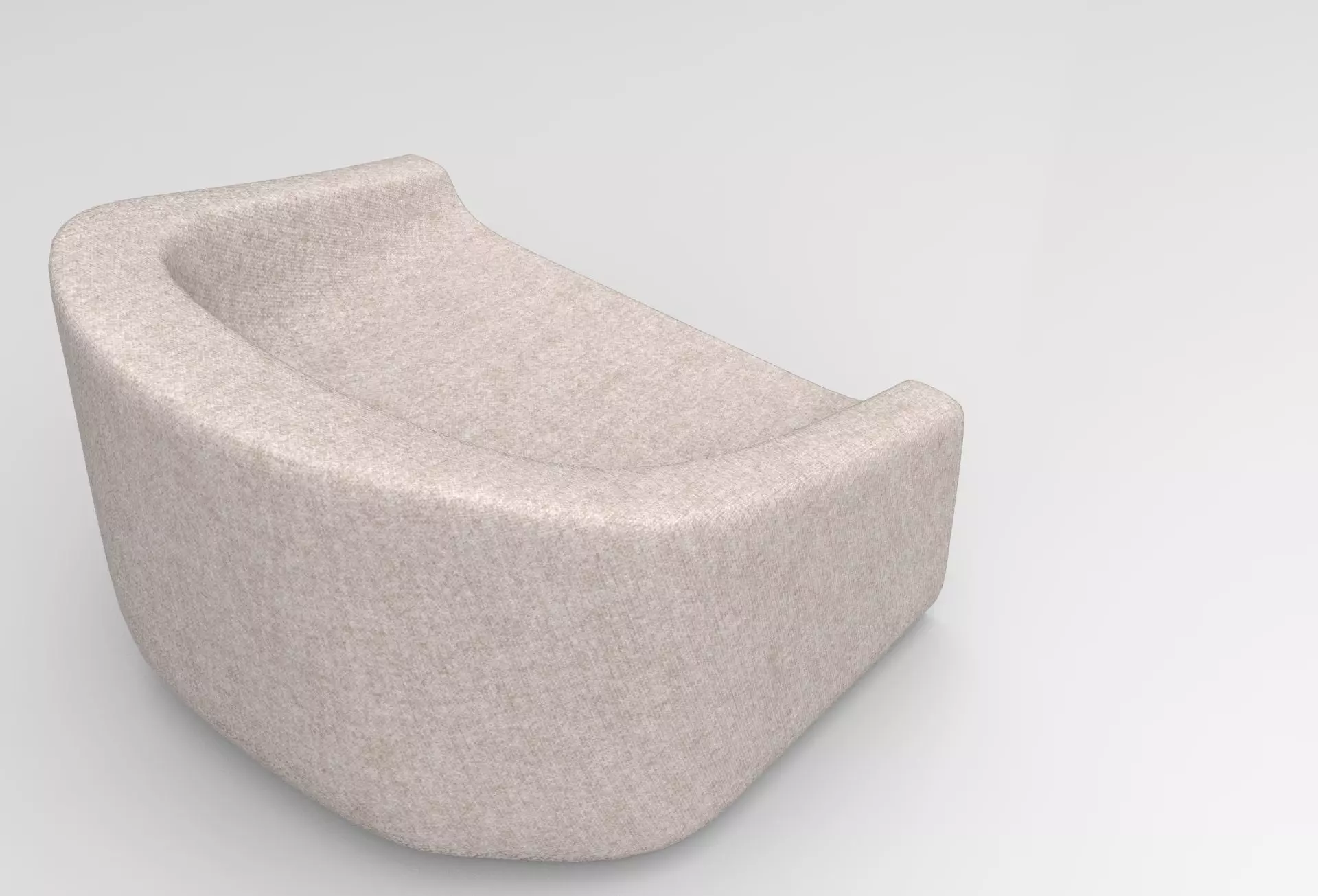 Mannath Reading Chair Low-poly 3D model_2