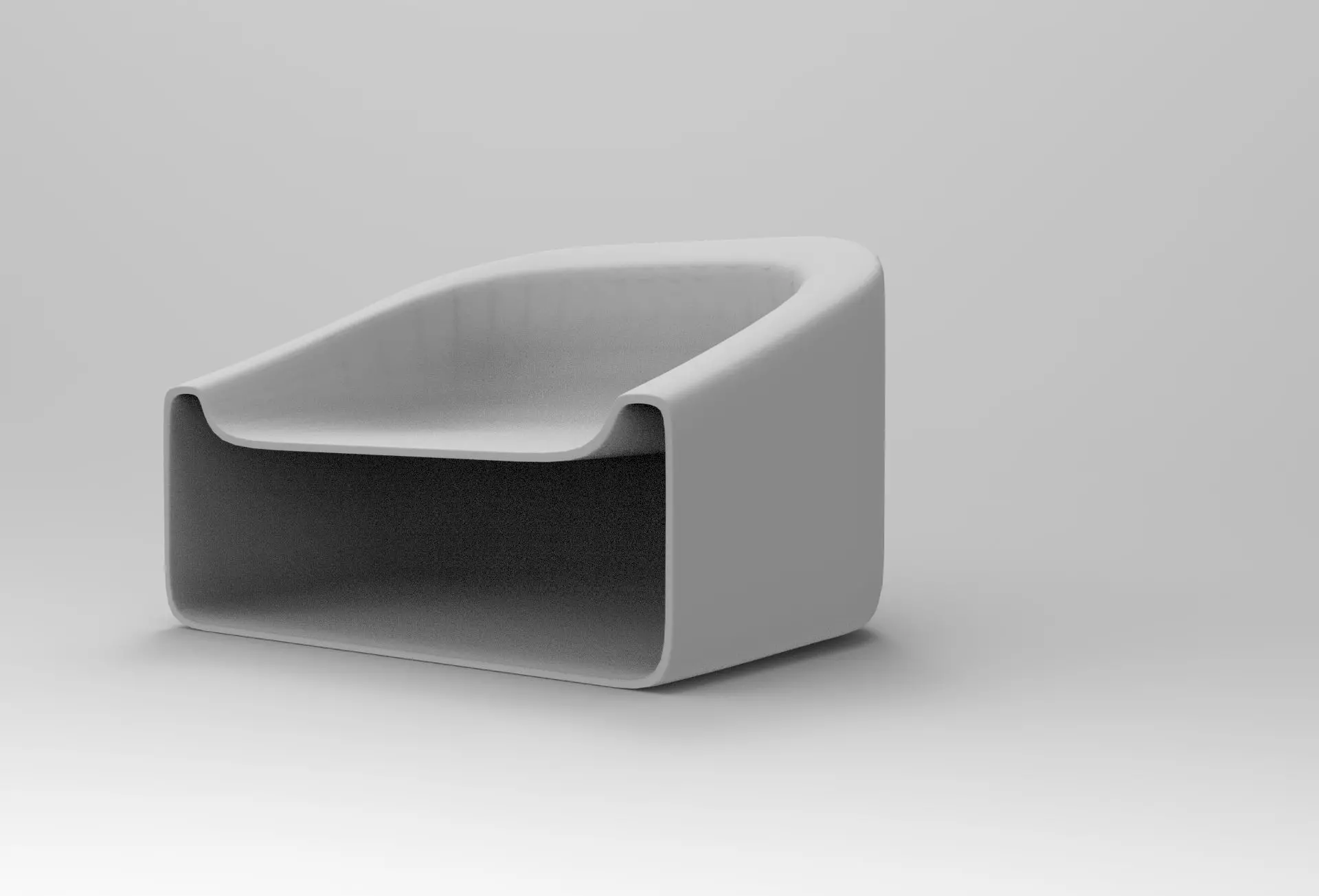 Mannath Reading Chair Low-poly 3D model_7