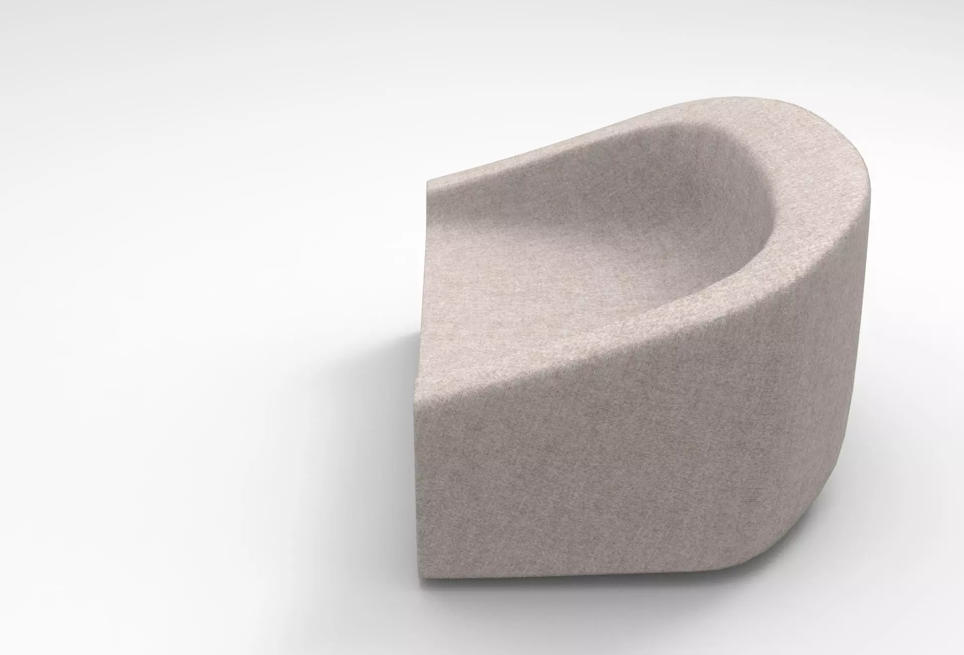 Mannath Reading Chair Low-poly 3D model_3