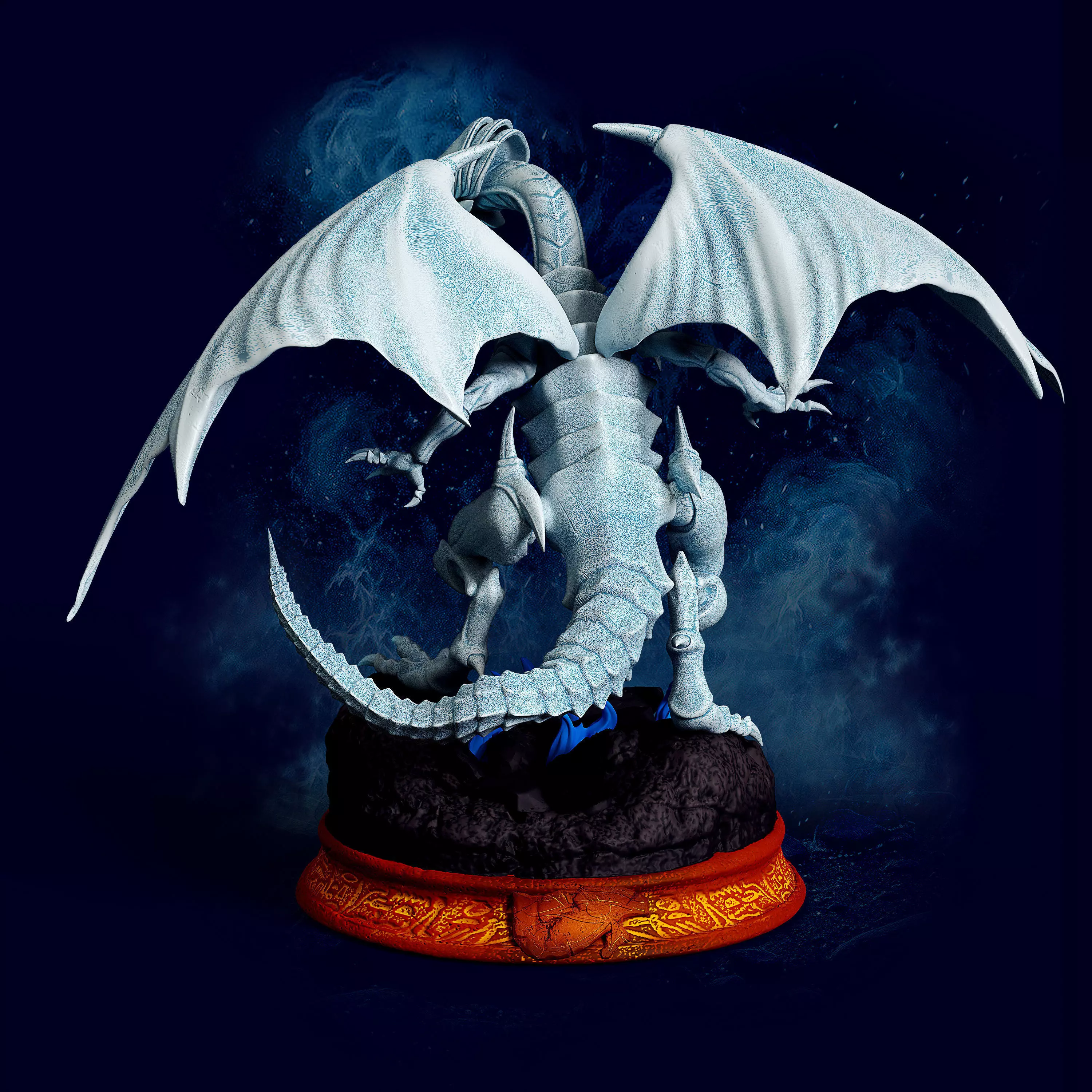 Blue Eyes White Dragon Yu-Gi-Oh 3D print model_4