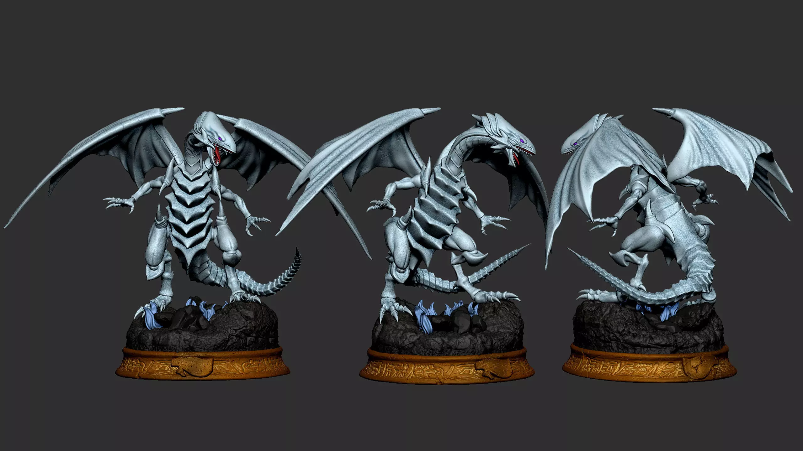 Blue Eyes White Dragon Yu-Gi-Oh 3D print model_7