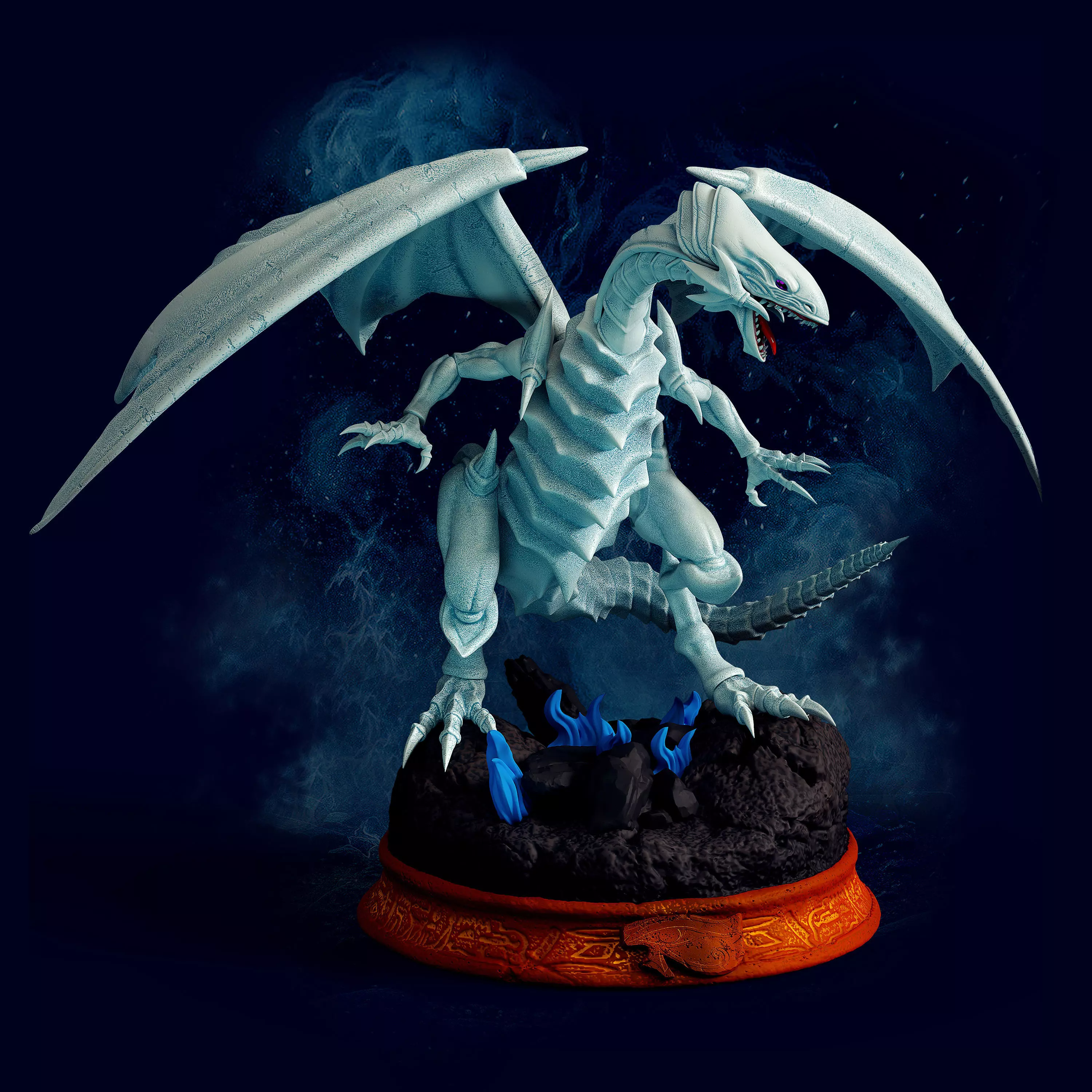 Blue Eyes White Dragon Yu-Gi-Oh 3D print model_2