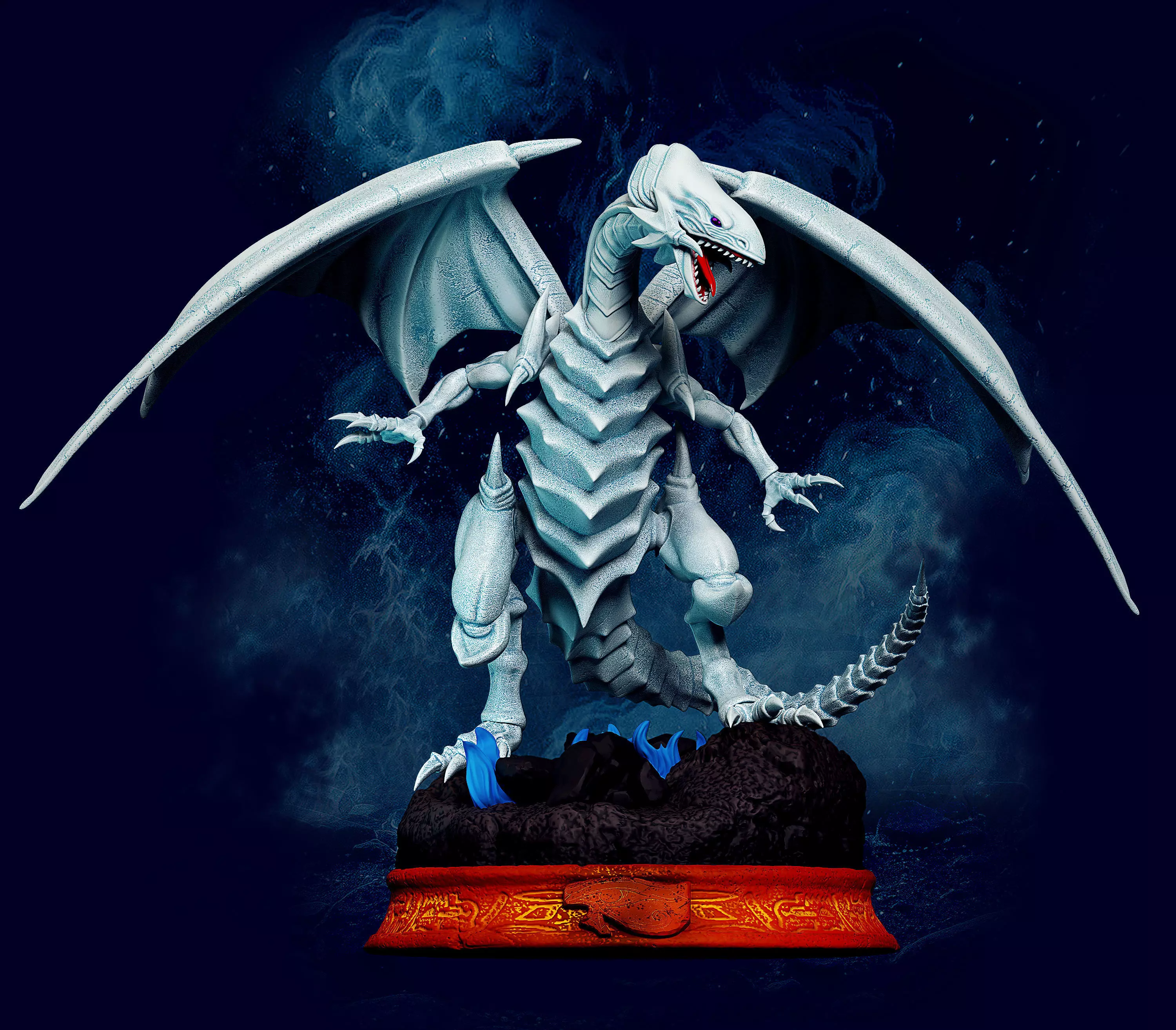 Blue Eyes White Dragon Yu-Gi-Oh 3D print model_1