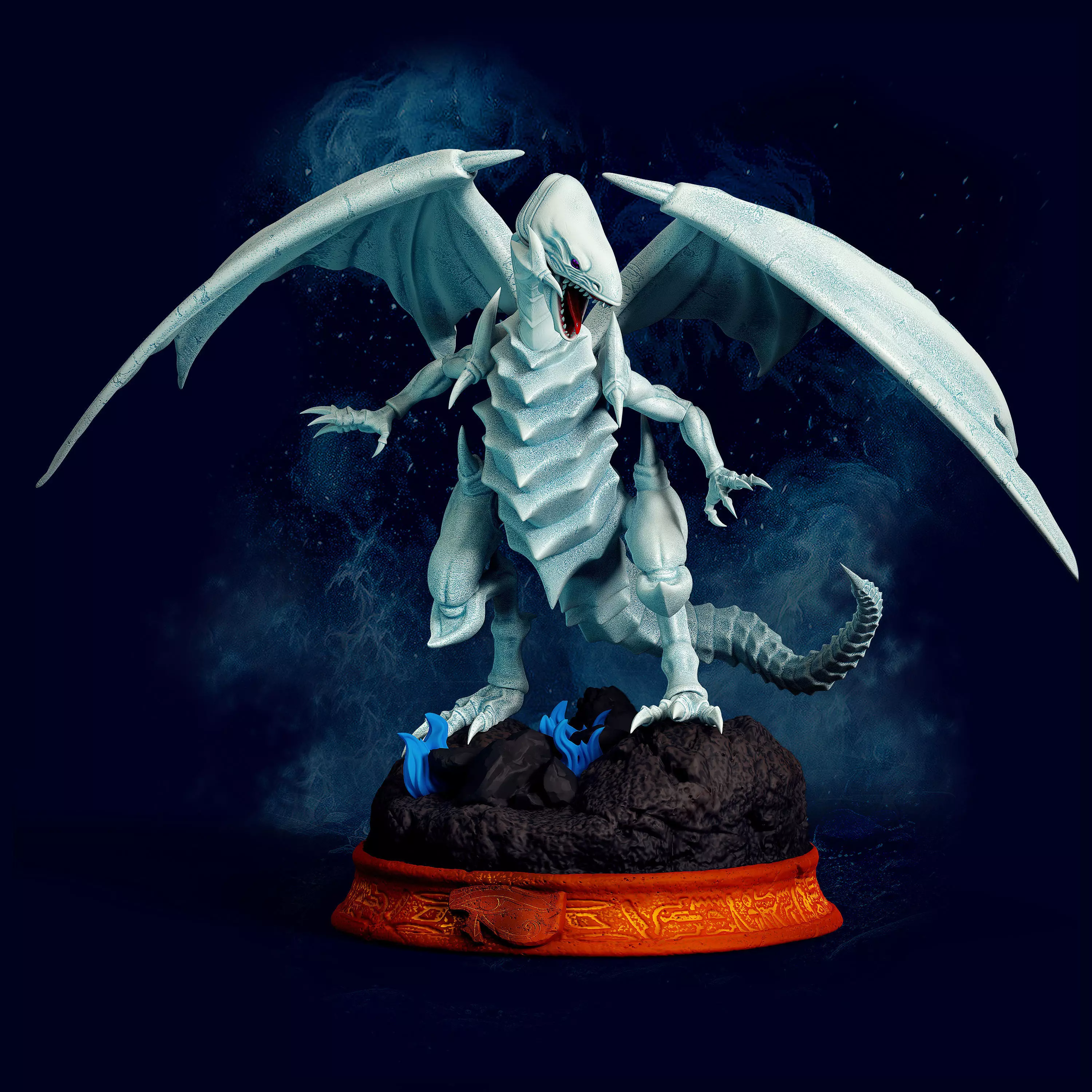Blue Eyes White Dragon Yu-Gi-Oh 3D print model_3