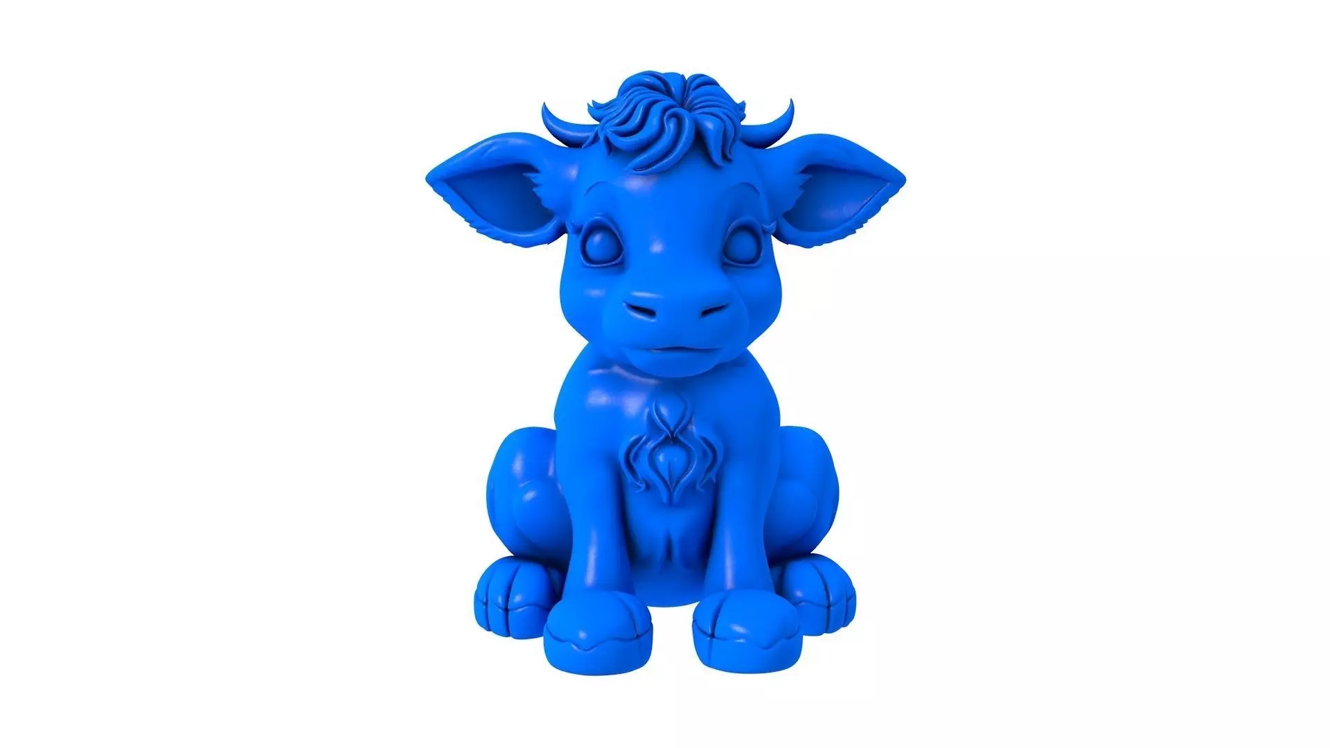 bull with horns - bull - bull stl - cow - cow stl - calf - baby 3D print model