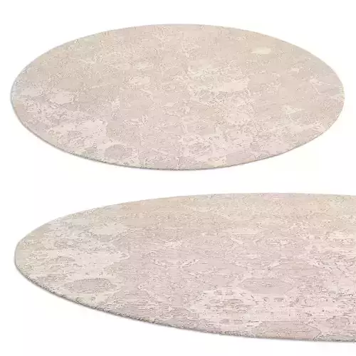 Lasa Wool Silk Rug sand round