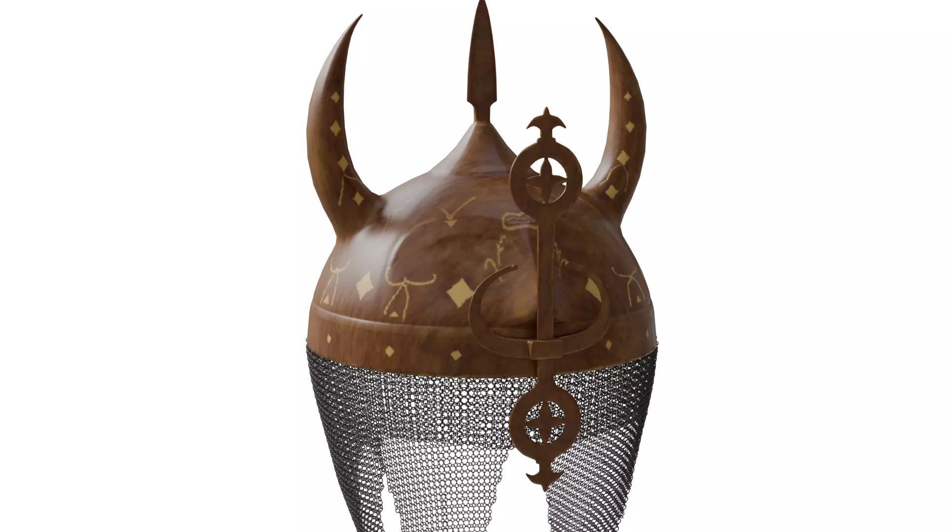Horned Helmet 3D model_0