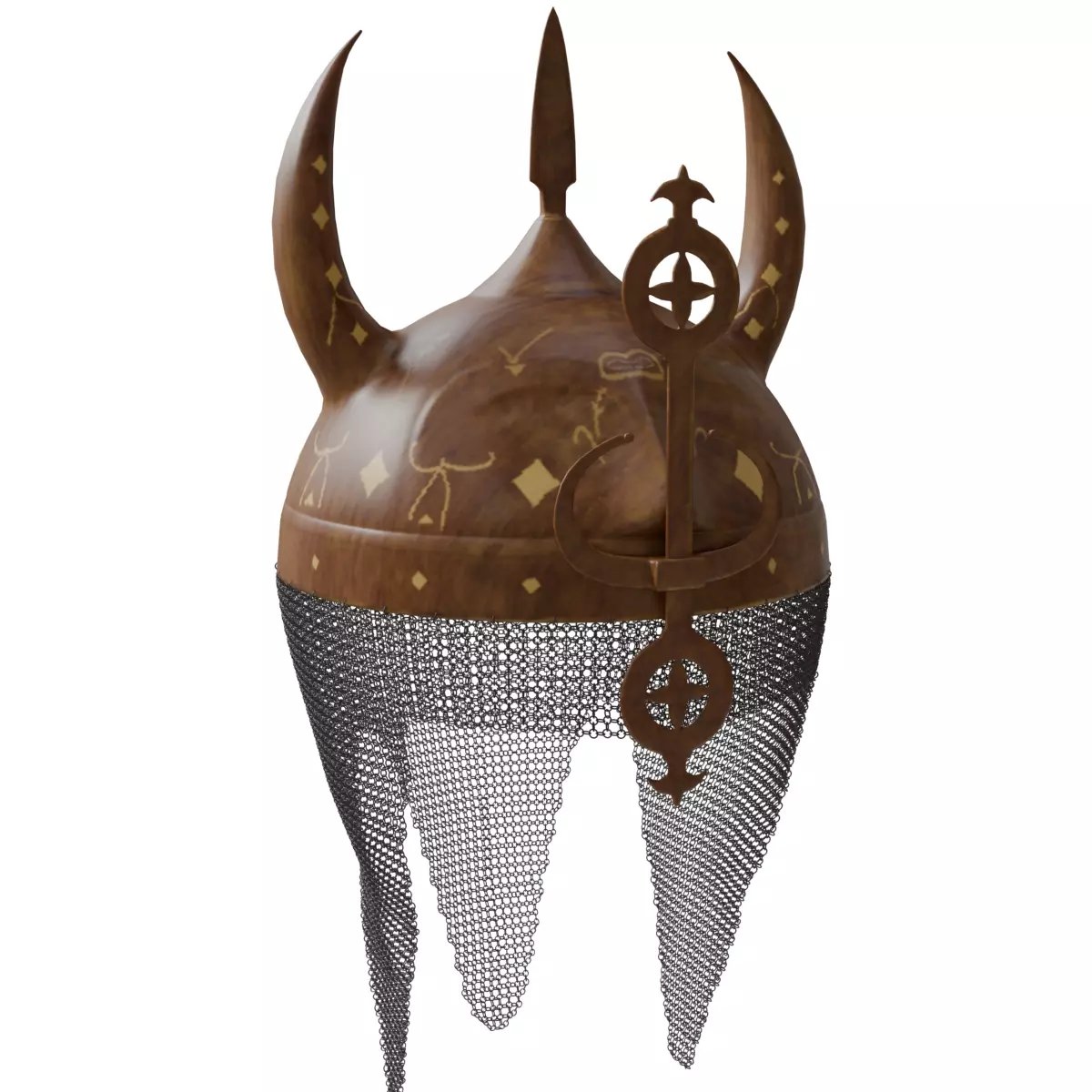 Horned Helmet 3D model_17