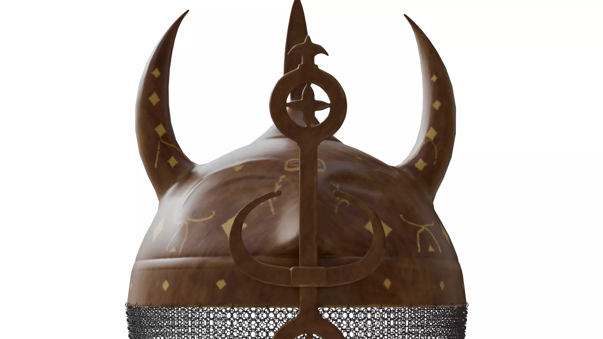 Horned Helmet 3D model_9