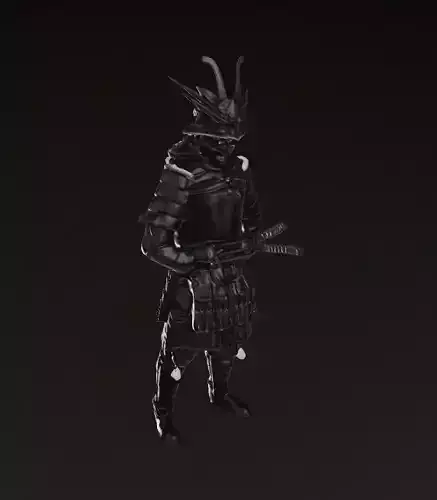 Dark Fantasy Samurai Character - PBR Game-Ready