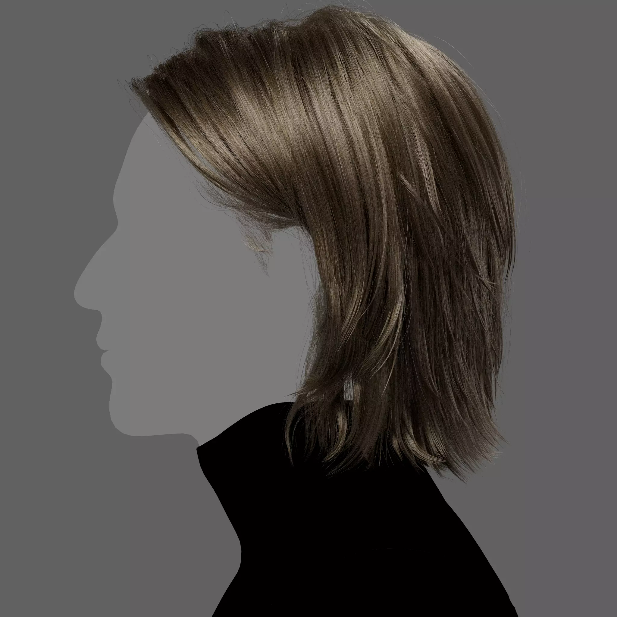 Knight Male Hairstyle XGen maya scene 3D model and FBX 3D model_4