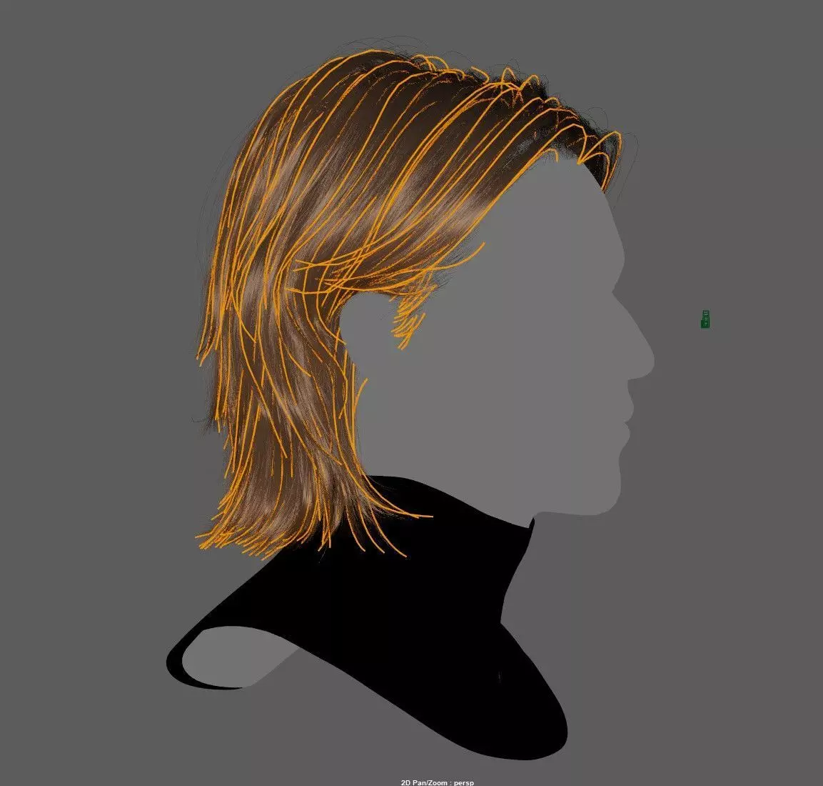 Knight Male Hairstyle XGen maya scene 3D model and FBX 3D model_10