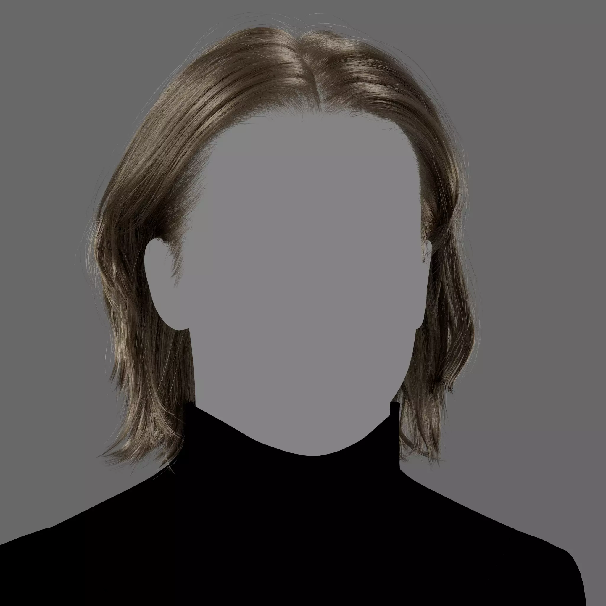 Knight Male Hairstyle XGen maya scene 3D model and FBX 3D model_6