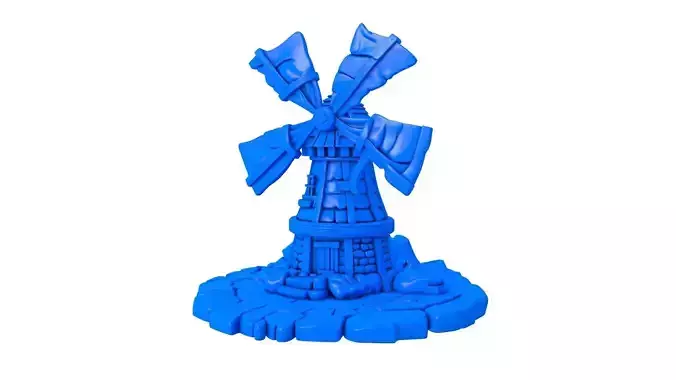 windmill - windmill stl - mill - stone mill -fantastic windmill