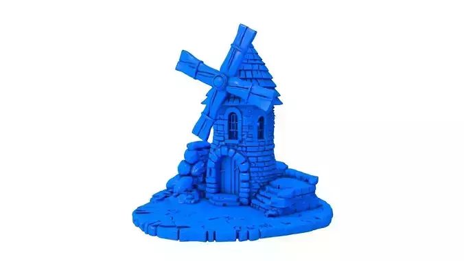 windmill - windmill stl - mill - stone mill - fantastic windmill