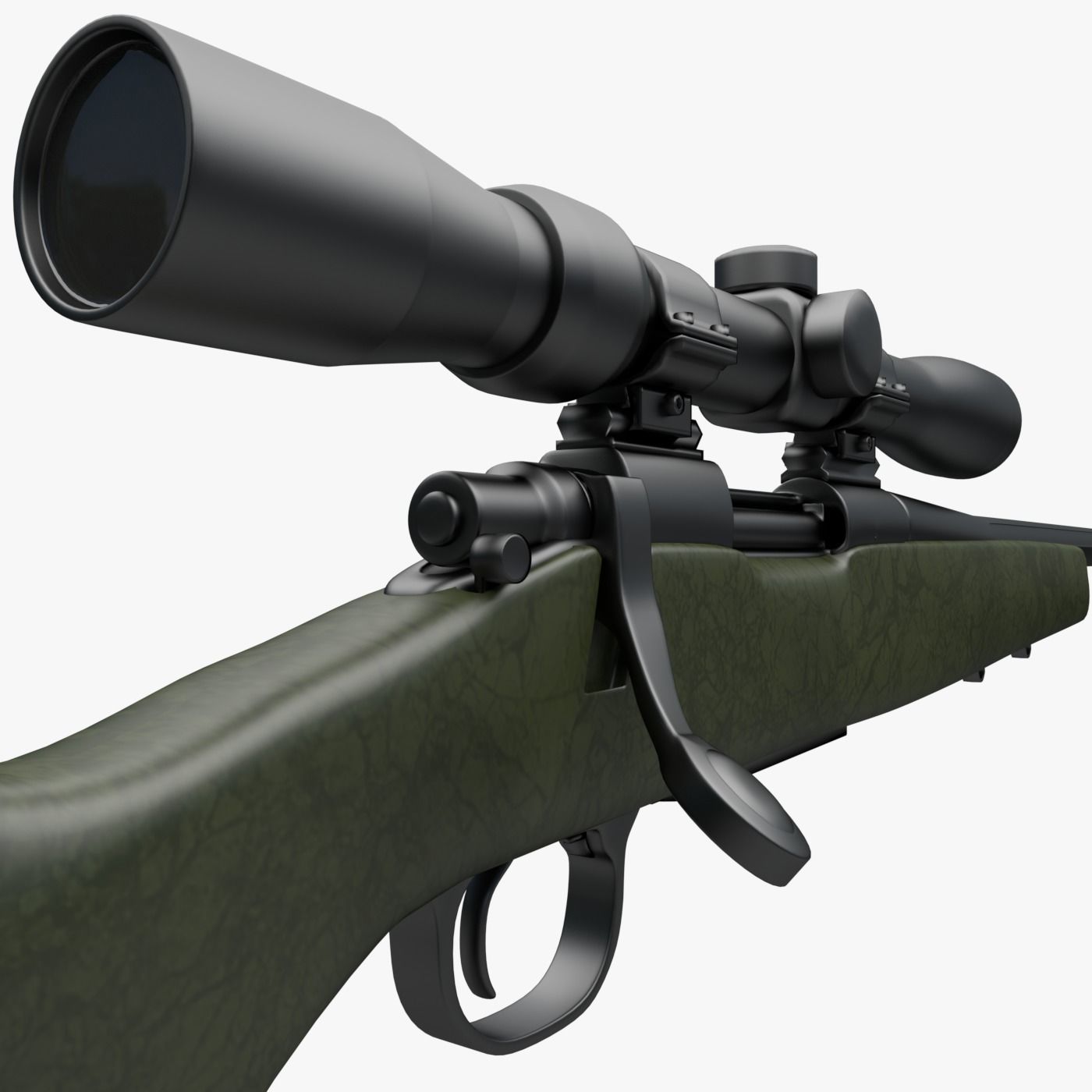 Remington 700 xcr  3x9 scope 3D model_2