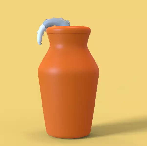 TOM AND JERRY - TOM IN A VASE-PARTS AND COMPLETE 3D print model