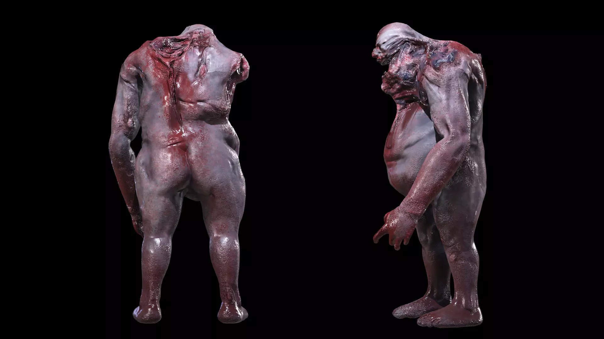 Alien Mutant Zombie 5 Low-poly 3D model_7