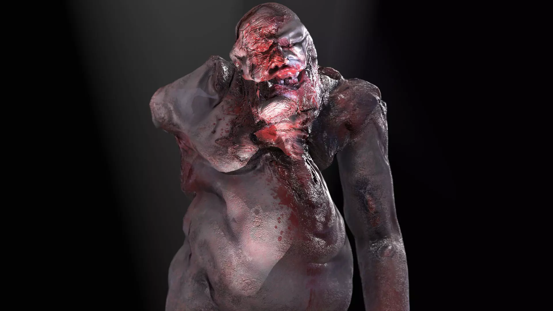 Alien Mutant Zombie 5 Low-poly 3D model_5