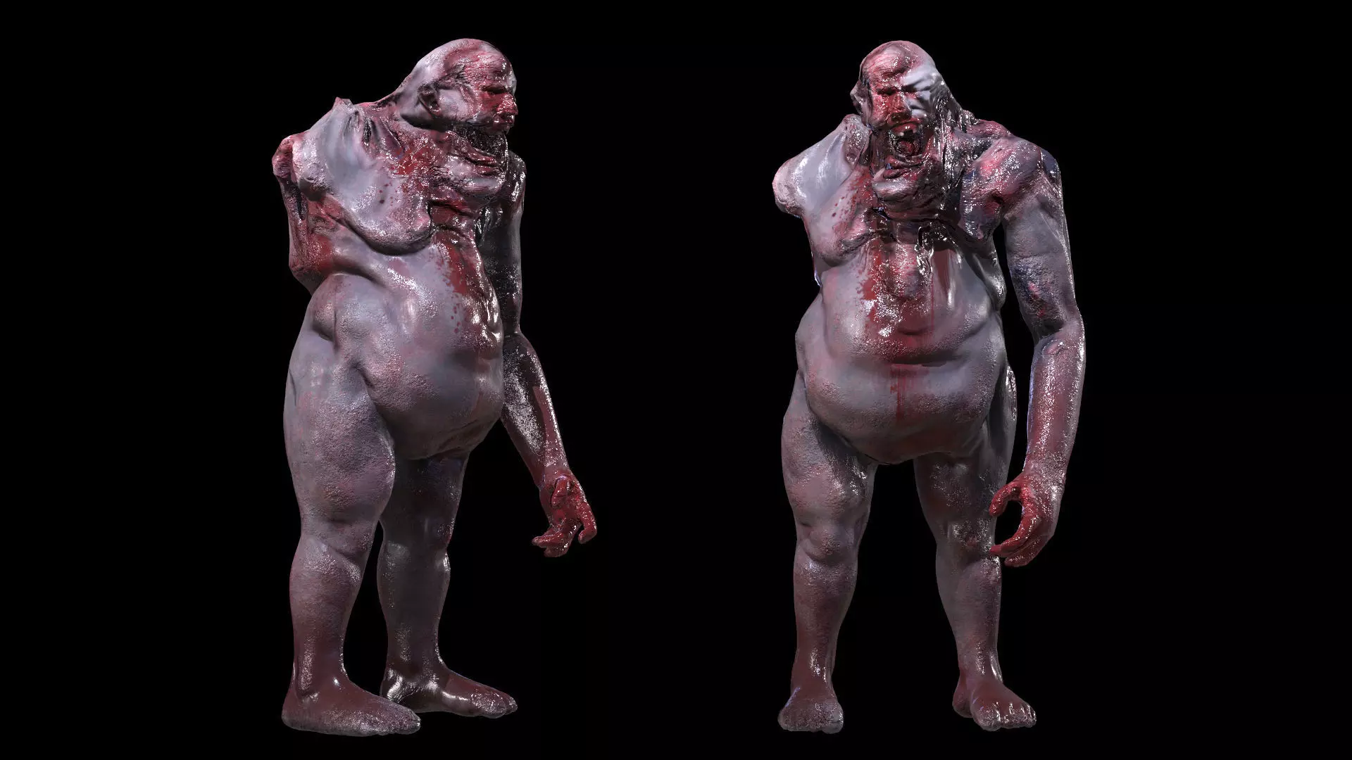 Alien Mutant Zombie 5 Low-poly 3D model_6
