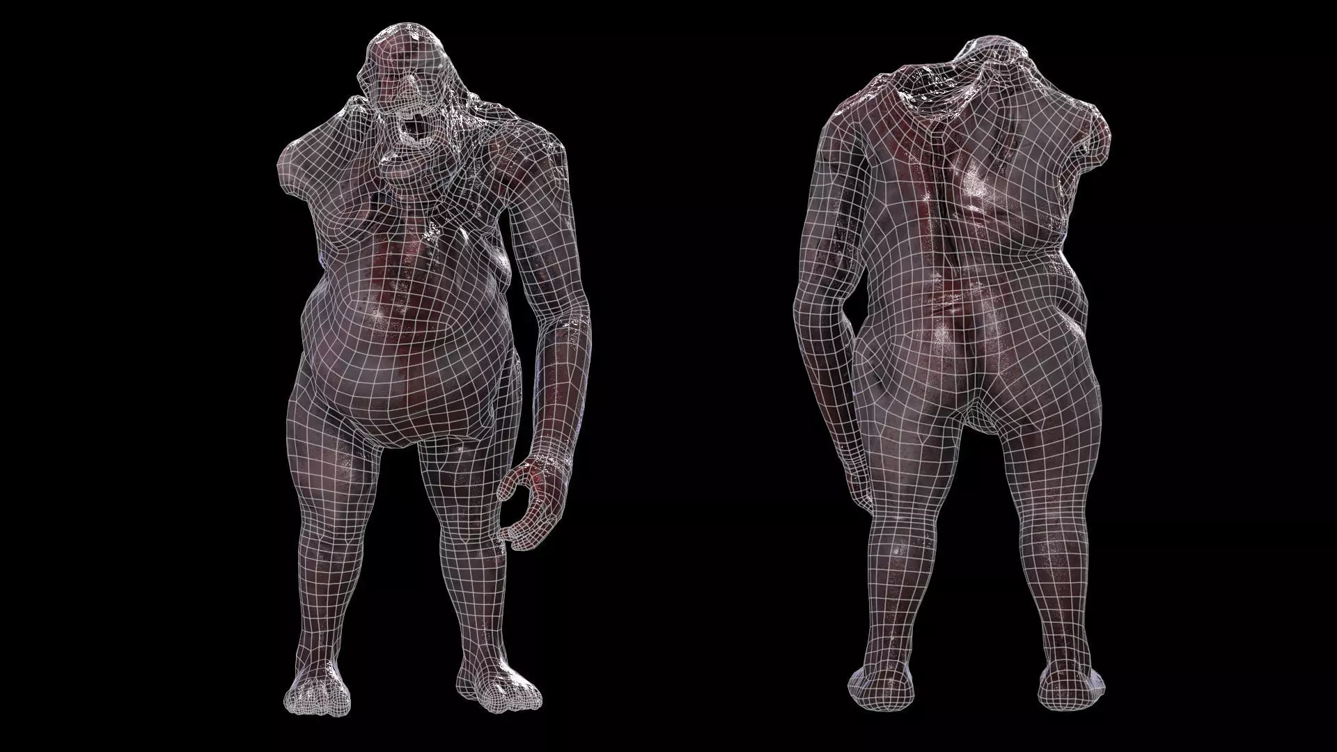 Alien Mutant Zombie 5 Low-poly 3D model_8