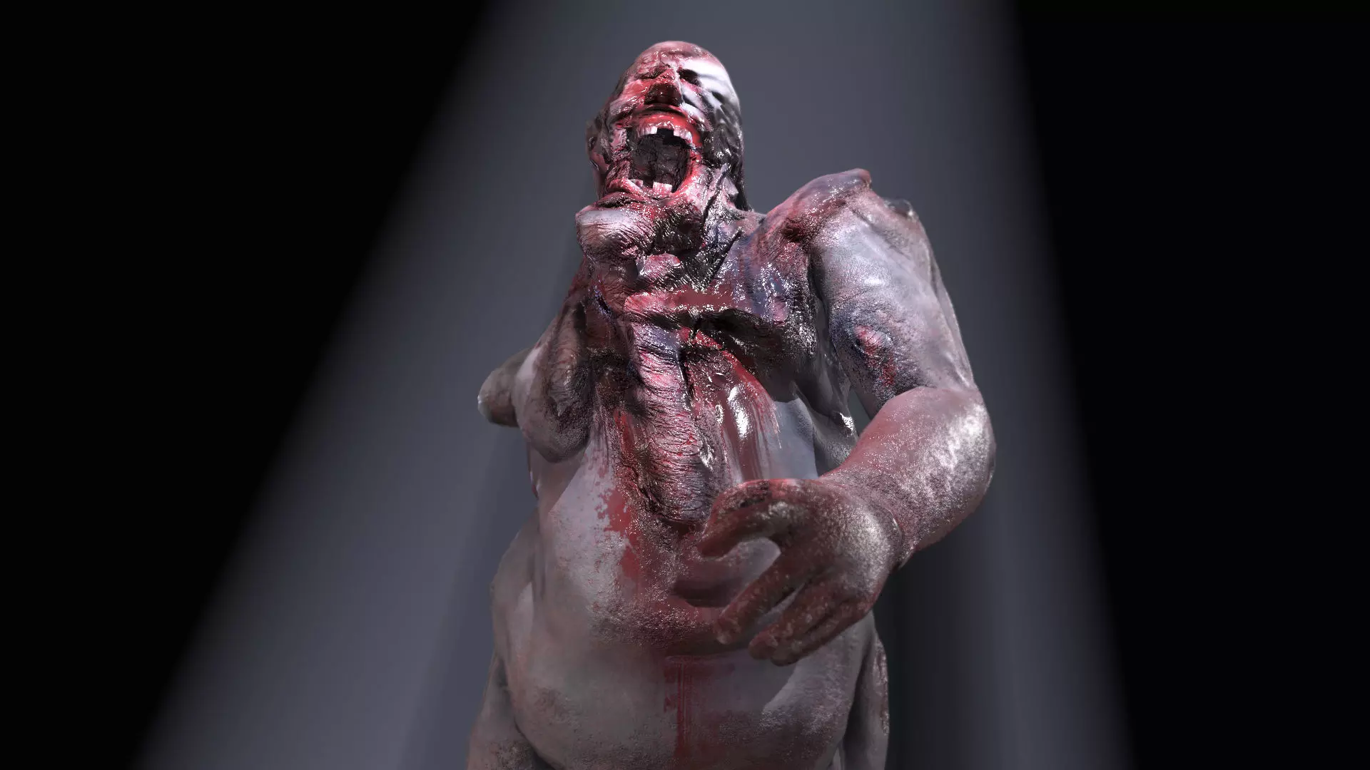 Alien Mutant Zombie 5 Low-poly 3D model_4