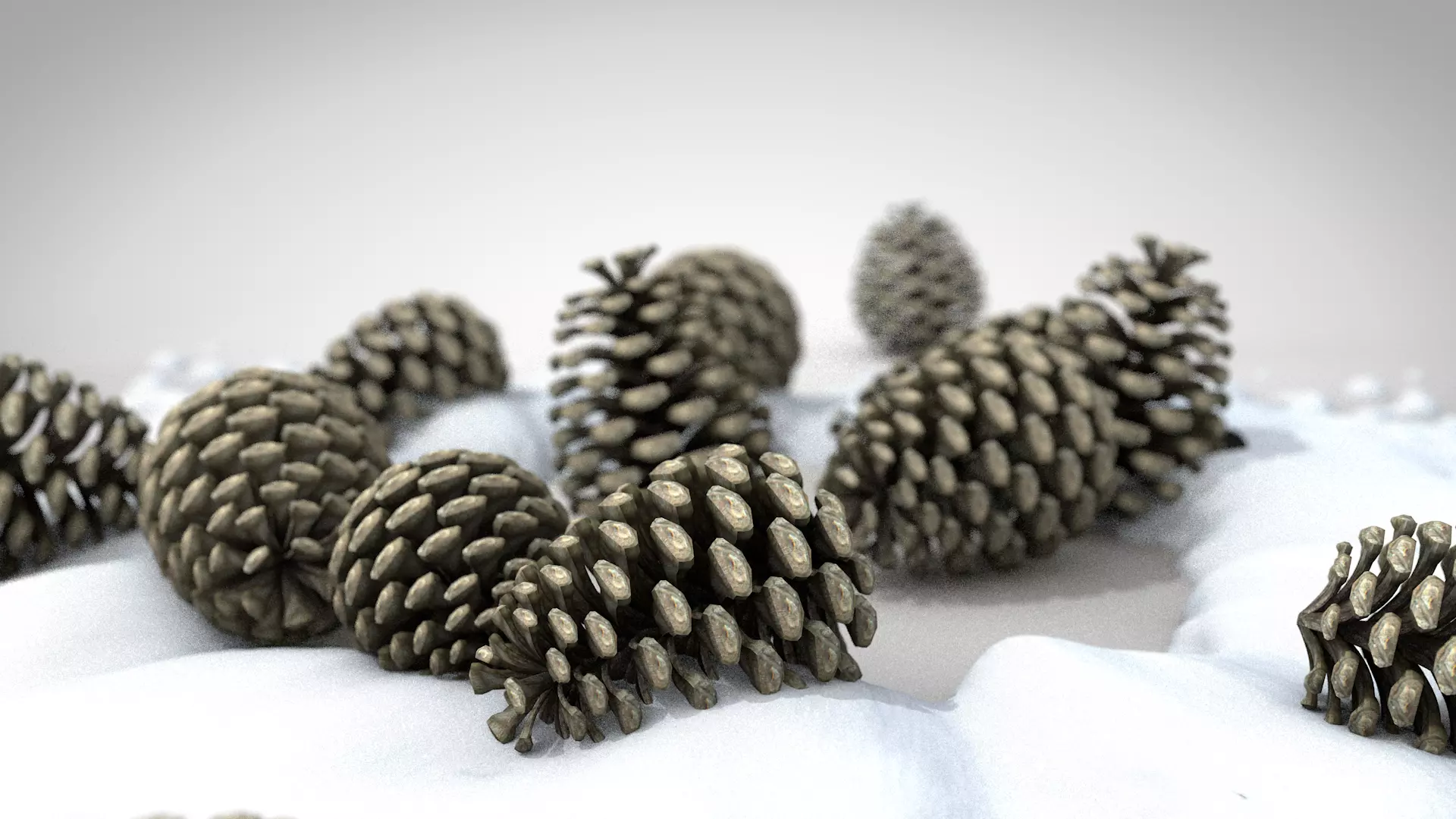 Christmas Pine Cone 3D Model 3D model_12