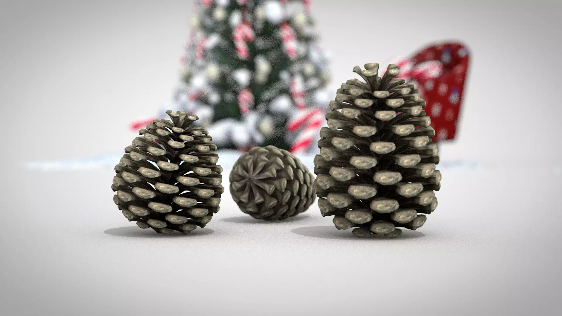 Christmas Pine Cone 3D Model 3D model_9
