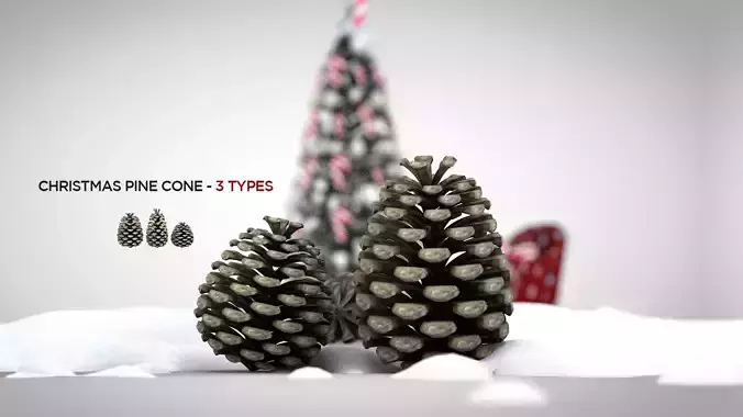 Christmas Pine Cone 3D Model