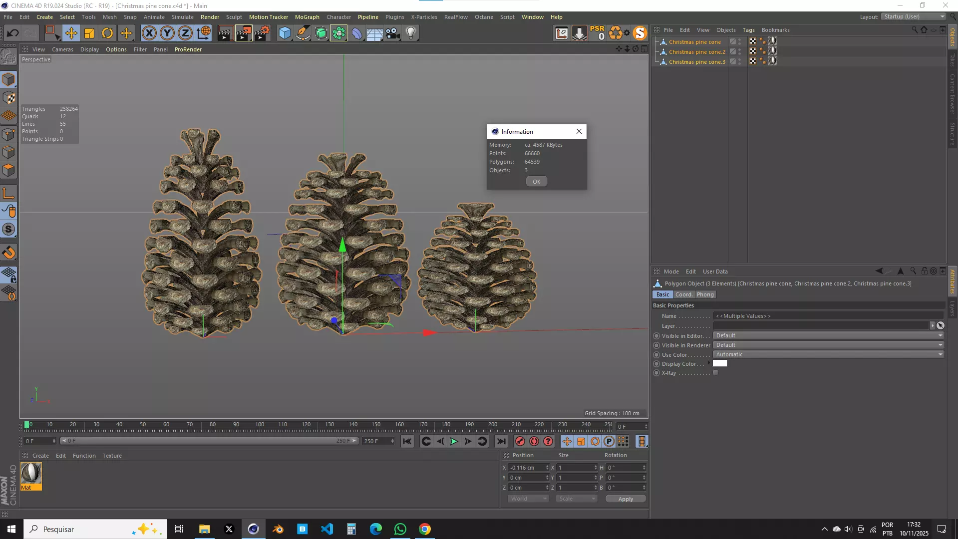 Christmas Pine Cone 3D Model 3D model_8