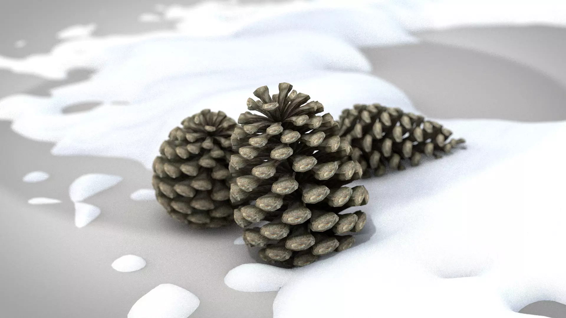 Christmas Pine Cone 3D Model 3D model_11