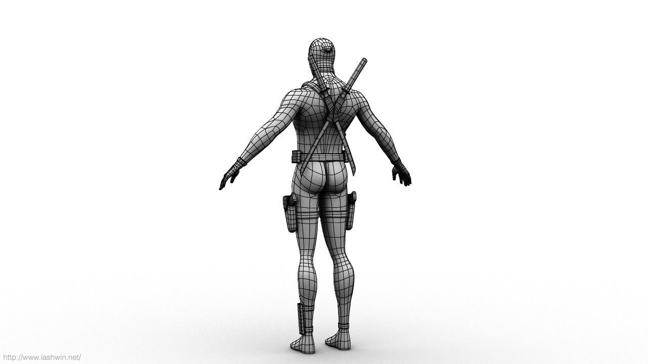 Deadpool Rig - Legacy 3D model_19