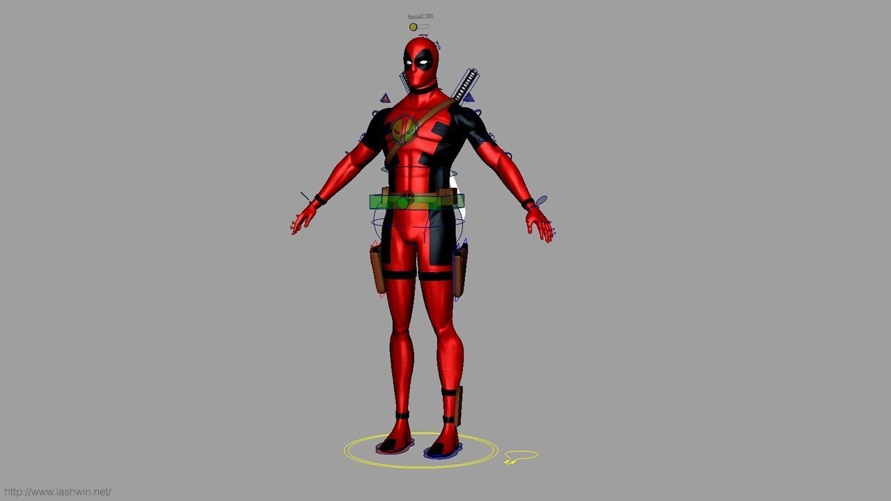 Deadpool Rig - Legacy 3D model_21