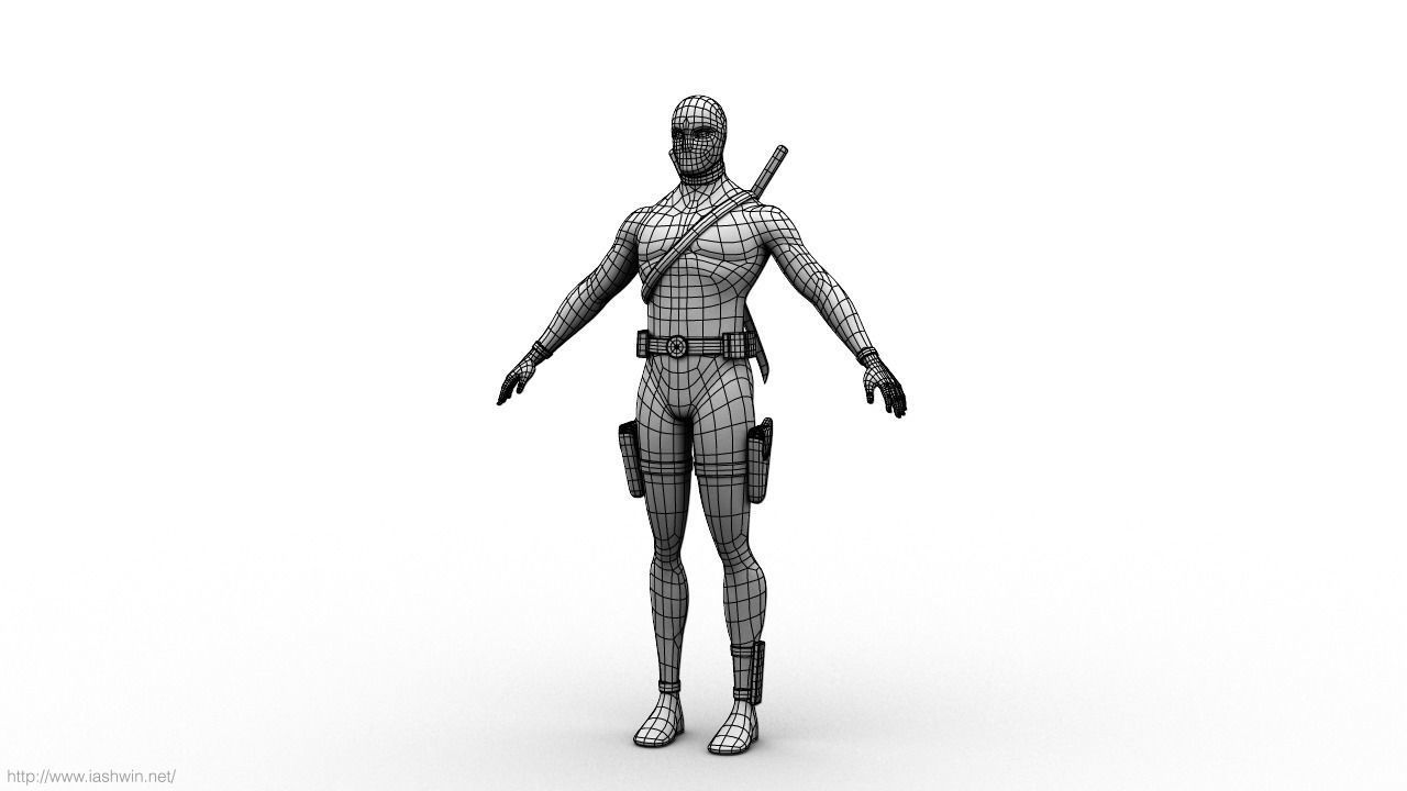 Deadpool Rig - Legacy 3D model_17