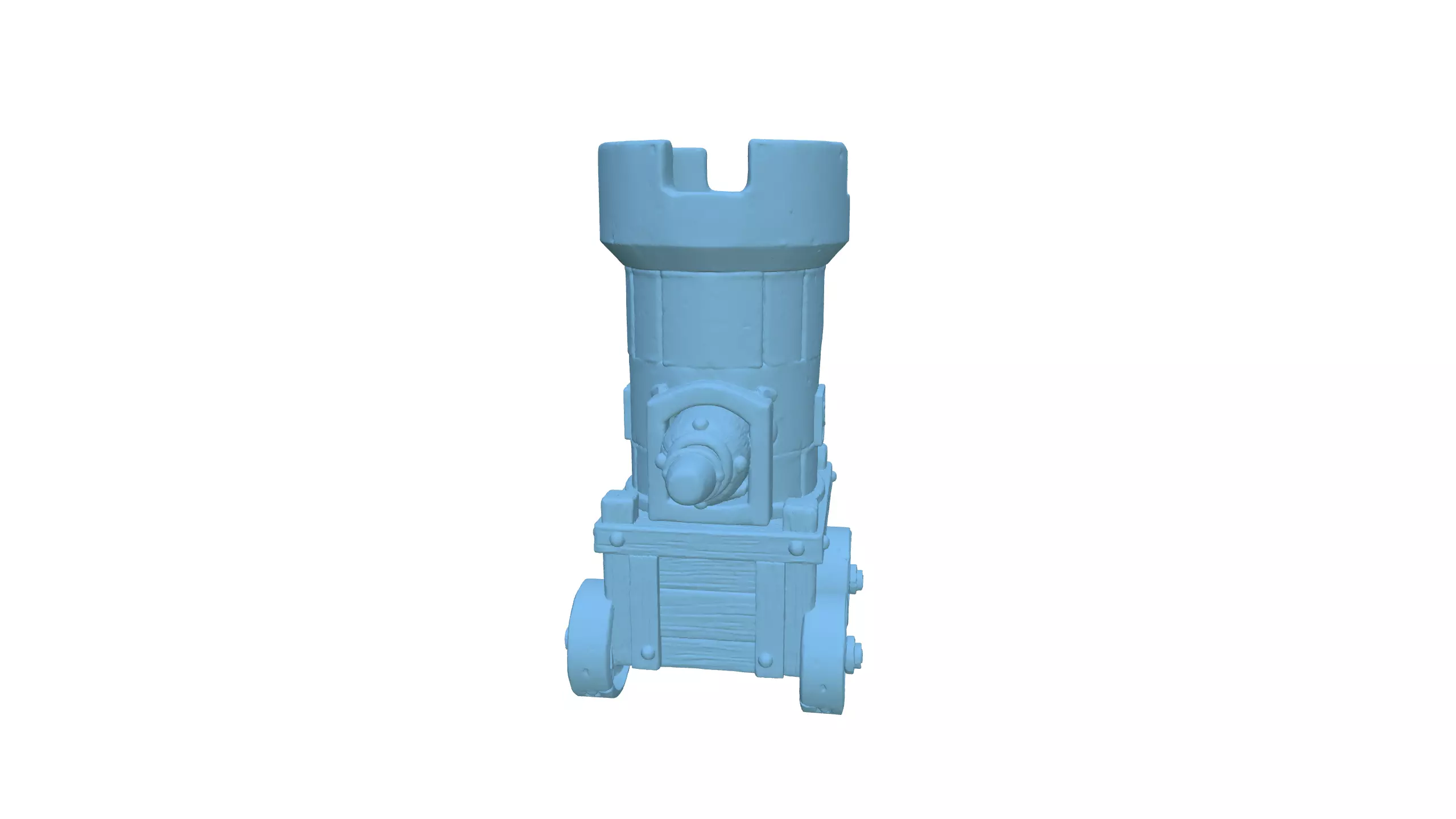 Stylized Medieval Cannon Tower 3D model_11