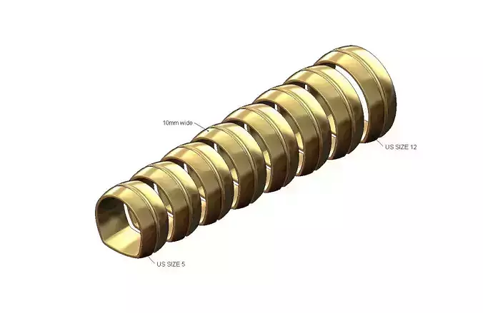 Euro shank 10mm wide comfort fit grooved band US size 5to12