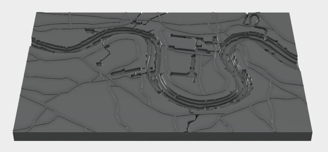 London Thames Nautical Chart 3D print model