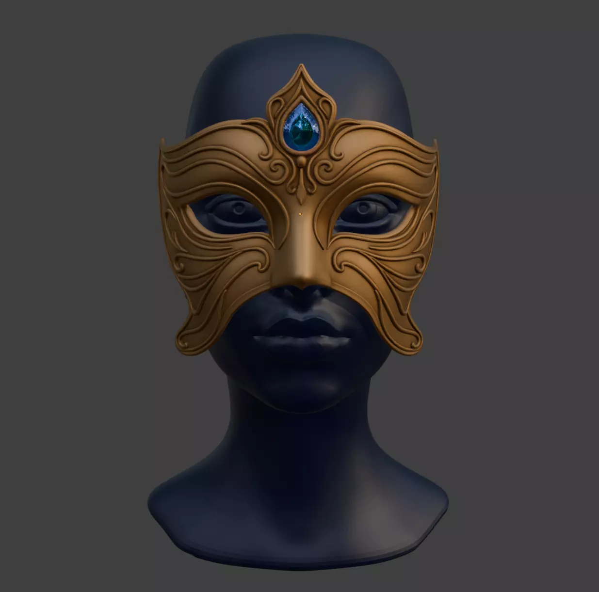 ORNATE EYES MASK 3D print model_1